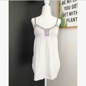 Lululemon Bliss Gray and White Tank